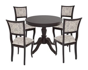 Обеденная группа стол Эгина и стулья Кентавр (Венге/ткань стула Imperator)