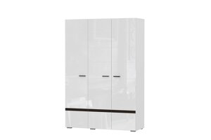 Шкаф трехстворчатый SV-мебель Модульная система Соло Белый/Белый глянец/Венге
