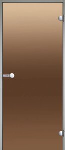 Дверь для турецкой парной Harvia 7х19 (стеклянная, бронза, коробка алюминий), DA71901