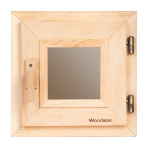 Окно WoodSon 30 см х 30 см (ольха, стекло бронза)