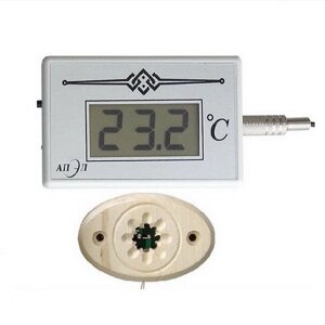 Выносной термометр для бани и сауны ТЭС-2 (датчик в декоративном корпусе в парной, табло снаружи)