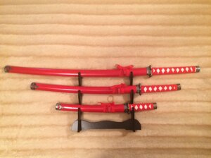 Набор самурайских мечей "Рэд" 3 в 1, сувенирный.