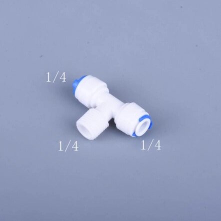 Фитинг тройник (1/4" трубка - 1/4" наружная резьба - 1/4" трубка) ##от компании## УфаФильтр, уфимская водоочистная компания - ##фото## 1