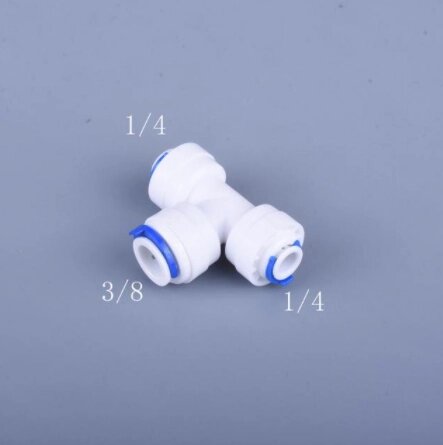 Фитинг тройник (1/4" трубка - 3/8" трубка - 1/4" трубка) от компании УфаФильтр, уфимская водоочистная компания - фото 1