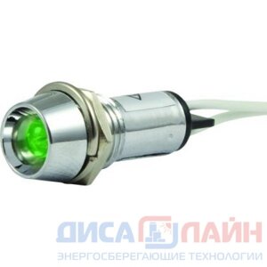 ARK Индикаторная светодиодная лампа AR-AD22C-10T/L 220B AC/DC зелёный
