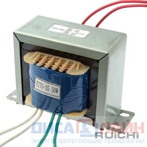 Энергия Трансформатор напряжения 50гц EI75*35 220v to 2x12v 50W, крепление на 2 винта