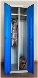 Шкаф гардеробный для индивидуального хранения металлический на 2 места ШРЭК 22-530. 50х49х185см.