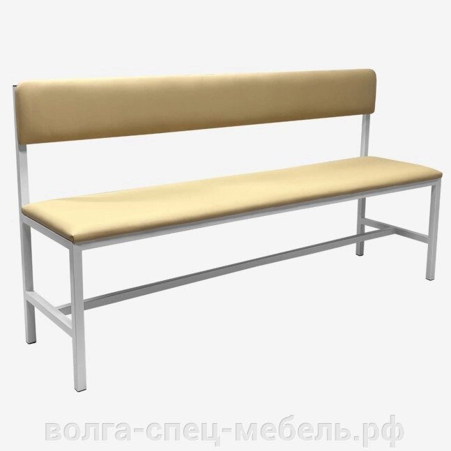 Скамейка /диванчик/ мягкая для посетителей в зону ожидания, гардероб, раздевалку 120/150см. от компании Волга-Спец-Мебель - фото 1