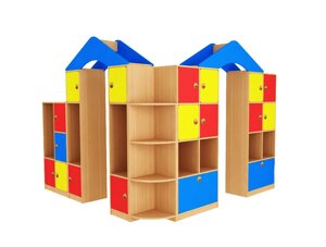 Стенка для детских садов ГОРОДОК (стоимость по сумме выбранных модулей)
