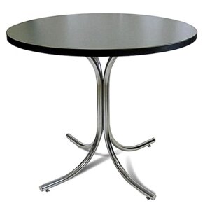 Стол обеденный круглый для кафе, столовой на металлическом каркасе