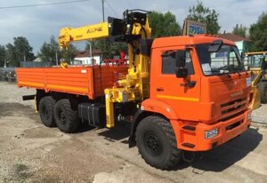 КМУ КАМАЗ 43118-3027-48 (Евро-5) + SOOSAN SCS746L верх. упр. борт сталь 6.2м. (без спалки)