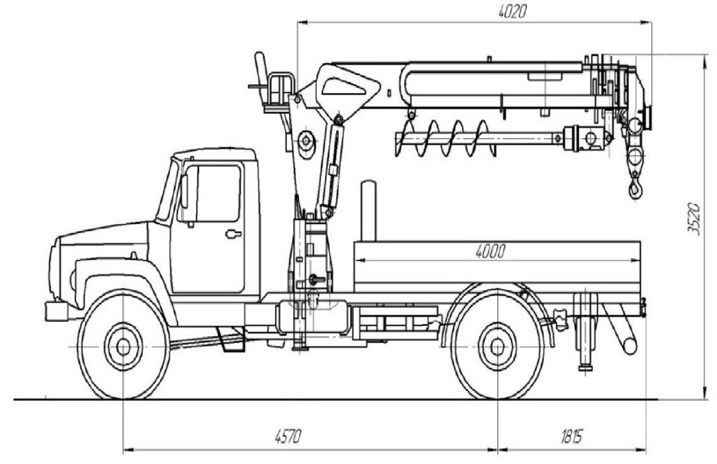 Бурильно-крановая установка Taurus 035A на базе Газ-33086 - характеристики