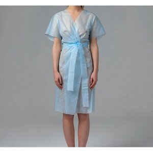 Халат-кимоно без рукавов спанбонд (голубой) 10шт