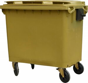 Контейнер мусорный на колесах (660л) желтый