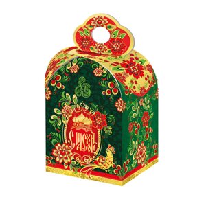 Коробка подарочная «Русские мотивы» для кулича, 750-800 гр
