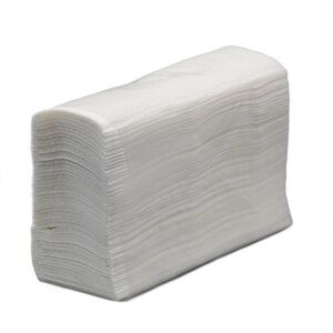 Листовые бумажные полотенца V-cл, 1-слойные (целюлоза) 25гр/м (250л)(20шт/уп)