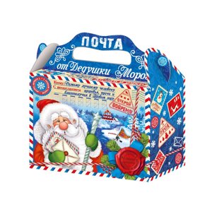 Новогодняя упаковка "экспресс-почта", 2500 гр, подарочная коробка для конфет