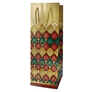 Пакет подарочный бум. лам BW (13.5X11.5х35см) орнамент"240шт/кор)