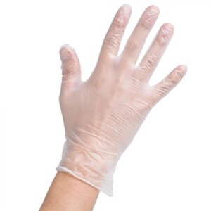 Перчатки виниловые неопудренные белые (S, M , L, XL) (4,5гр) (100шт/уп)