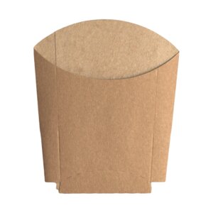 Упаковка для картофеля фри бумажная крафт одноразовая 150x84x54 мм (920шт/кор)
