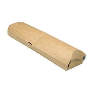 Упаковка для сэндвич роллов закрытая бумажная крафт одноразовая 750 мл 200x65x54 мм (420шт/кор)