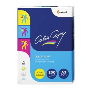 Бумага COLOR COPY, большой формат (297х420 мм), а3, 200 г/м2, 250 л., для полноцветной лазерной печати, а, 161%CIE)