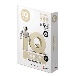 Бумага IQ premium, а4, 120 г/м2, 250 л., класс а, белизна 170%CIE)