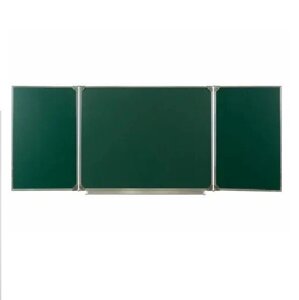 Доска аудиторная магнитная трехэлементная 1000*3000 зеленая/меловая