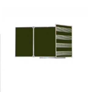 Доска аудиторная магнитная трехэлементная 2000*750 зеленая/меловая/нотный стан