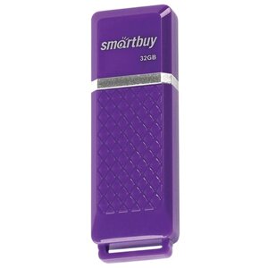 Флеш-диск 32 GB, smartbuy quartz, USB 2.0, фиолетовый, SB32GBQZ-V