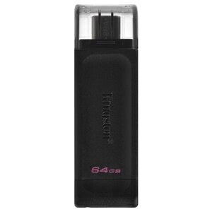 Флеш-диск 64GB KINGSTON DataTraveler 70, разъем Type-C 3.2, черный, DT70/64GB