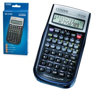 Калькулятор инженерный CITIZEN SR-270N (154х80 мм), 236 функций, 10+2 разряда, питание от батарейки, сертифицирован для