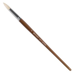 Кисть художественная профессиональная BRAUBERG ART CLASSIC, щетина, круглая,14, длинная ручка