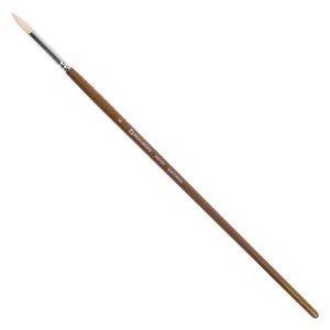 Кисть художественная профессиональная BRAUBERG ART CLASSIC, щетина, круглая,6, длинная ручка