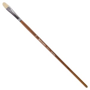 Кисть художественная профессиональная BRAUBERG ART CLASSIC, щетина, овальная,10, длинная ручка