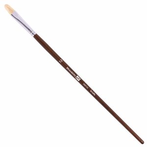 Кисть художественная профессиональная BRAUBERG ART CLASSIC, щетина, овальная,12, длинная ручка
