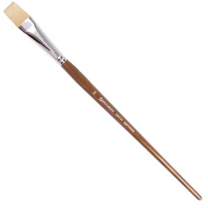 Кисть художественная профессиональная BRAUBERG ART CLASSIC, щетина, плоская,24, длинная ручка
