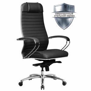 Кресло офисное МЕТТА SAMURAI KL-1.04, экокожа, черное