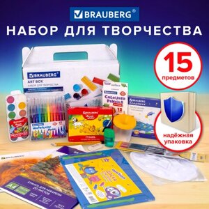 Набор для развития и творчества в подарочной коробке BRAUBERG ART BOX НАБОР ДЛЯ ТВОРЧЕСТВА, 15 предметов, 880125