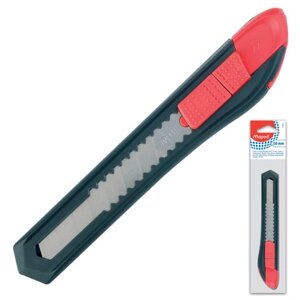 Нож канцелярский 18 мм MAPED Start, фиксатор, корпус черно-красный, европодвес, 018211