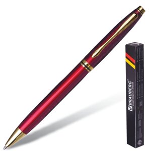 Ручка подарочная шариковая BRAUBERG De Luxe Red, корпус бордовый, узел 1 мм, линия письма 0,7 мм, синяя, 141413