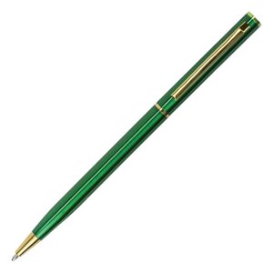 Ручка подарочная шариковая BRAUBERG Slim Green, корпус зеленый, узел 1 мм, линия письма 0,7 мм, синяя, 141404