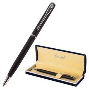 Ручка подарочная шариковая GALANT Arrow Chrome Grey, корпус серый, хромированные детали, пишущий узел 0,7 мм, синяя,