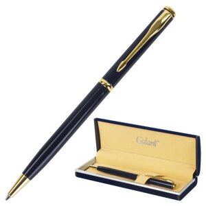 Ручка подарочная шариковая GALANT Arrow Gold Blue, корпус темно-синий, золотистые детали, пишущий узел 0,7 мм, синяя,