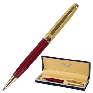 Ручка подарочная шариковая GALANT Bremen, корпус бордовый с золотистым, золотистые детали, пишущий узел 0,7 мм, синяя,