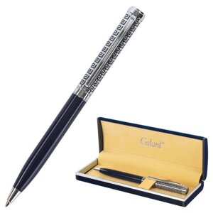 Ручка подарочная шариковая GALANT Empire Blue, корпус синий с серебристым, хромированные детали, пишущий узел 0,7 мм,