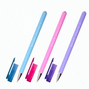 Ручка шариковая масляная BRAUBERG FRUITY Pastel, СИНЯЯ, soft-touch, узел 0,7 мм, линия письма 0,35 мм, 142958