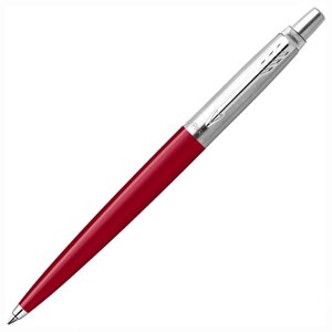 Ручка шариковая PARKER Jotter Orig Red, корпус красный, детали нержавеющая сталь, синяя, RG0033330