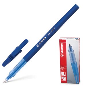 Ручка шариковая STABILO Liner, СИНЯЯ, корпус синий, узел 0,7 мм, линия письма 0,3 мм, 808/41