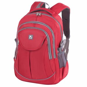 Рюкзак BRAUBERG HIGH SCHOOL универсальный, 3 отделения, Рассвет, красный, 46х31х18 см, 225522